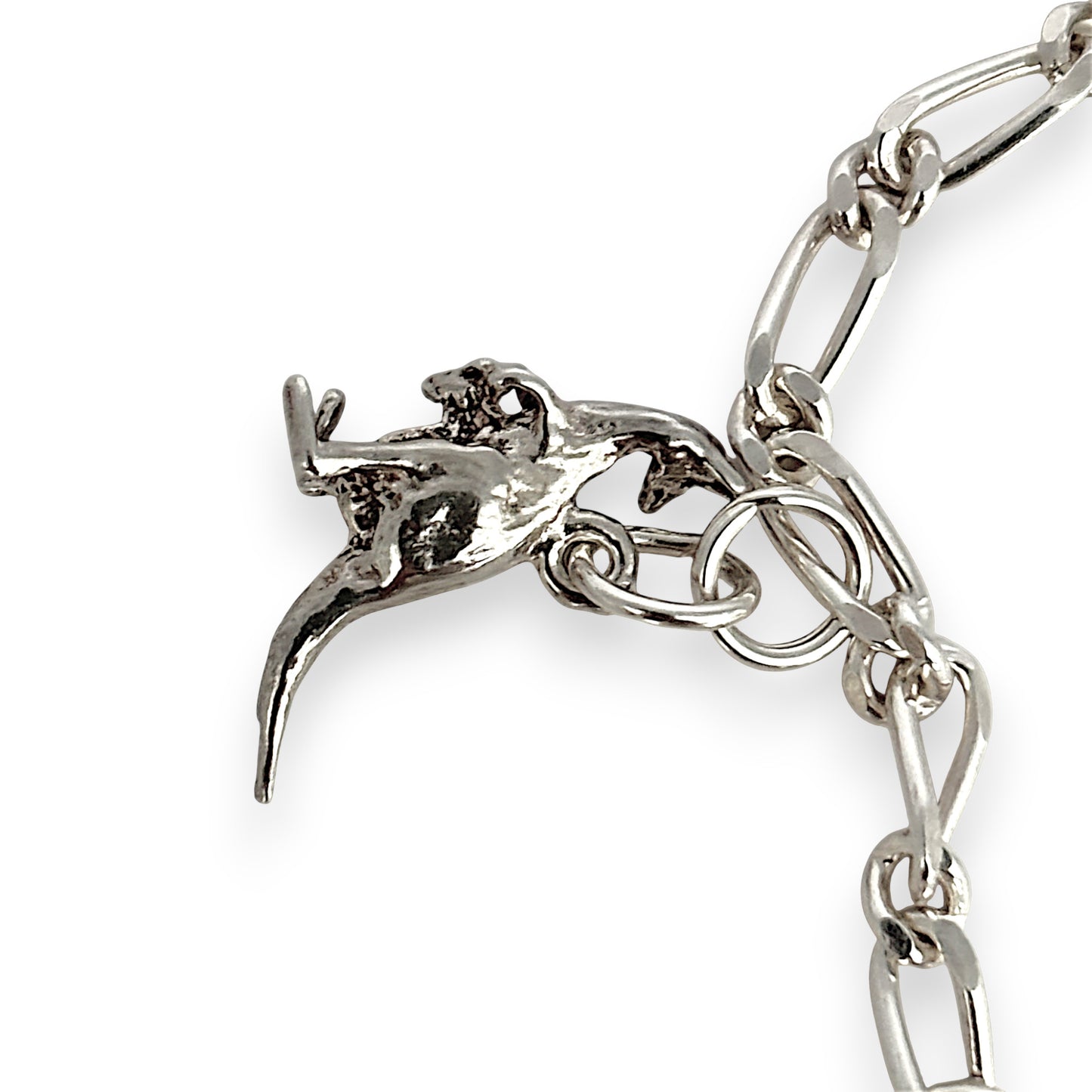 SILVER DEAL | Sterling Silver Charm Bracelet- Keys & Anchor & Kangaroo