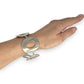SILVER DEAL | Sterling Silver Wavy Circle with Fob Bracelet Length 19cm