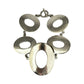 SILVER DEAL | Sterling Silver Wavy Circle with Fob Bracelet Length 19cm