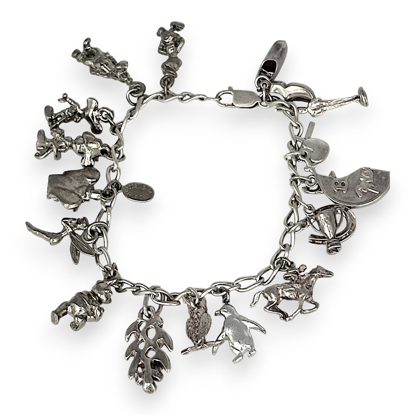 SILVER DEAL | Sterling Silver Vintage Charm Bracelet 19.5cm