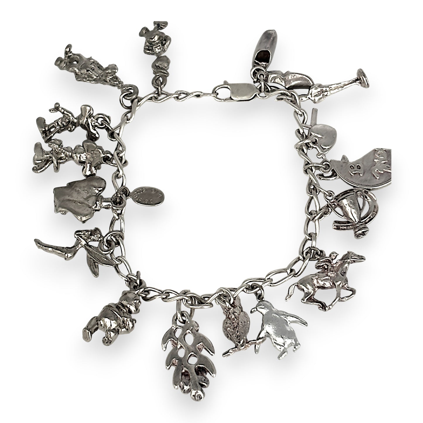 SILVER DEAL | Sterling Silver Vintage Charm Bracelet 19.5cm