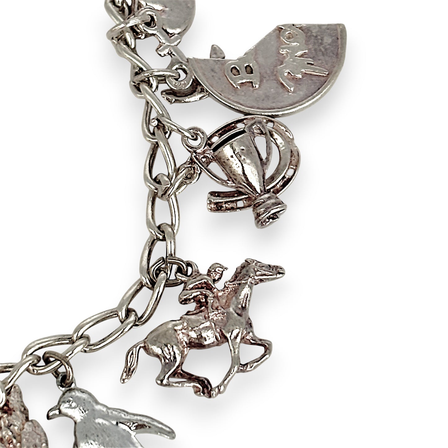 SILVER DEAL | Sterling Silver Vintage Charm Bracelet 19.5cm