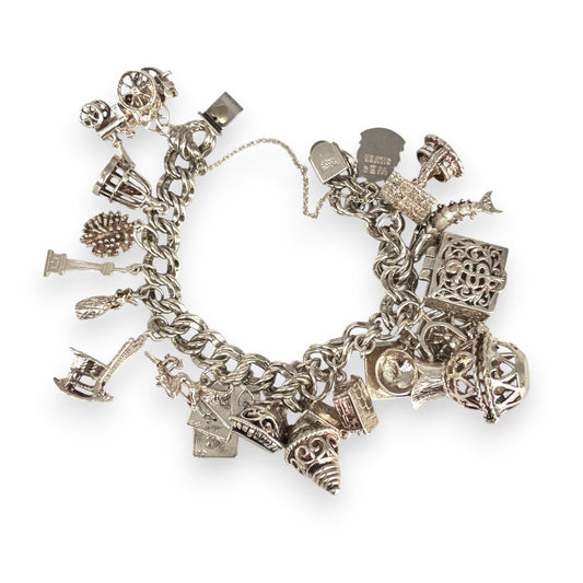 SILVER DEAL | Sterling Silver Elco Vintage Charms & Bracelet Length 15cm