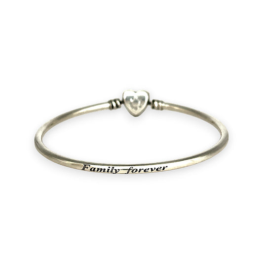 SILVER DEAL | Pandora Moments Bangle - Family Forever Size 21