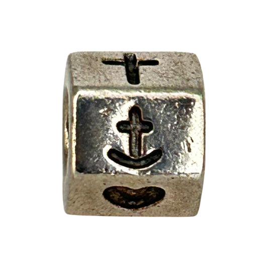 SILVER DEAL | Pandora Sterling Silver Bead Charm - Faith, Hope and Love