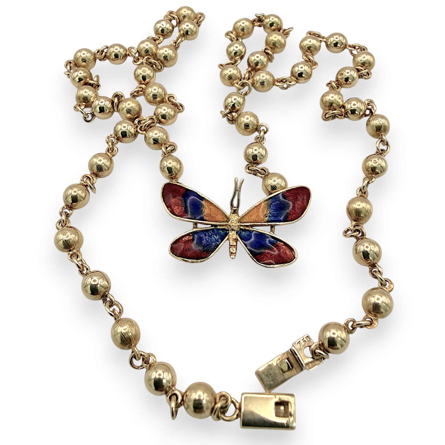 NZGD | 18ct Gold Butterfly Bloom Necklace 45cm