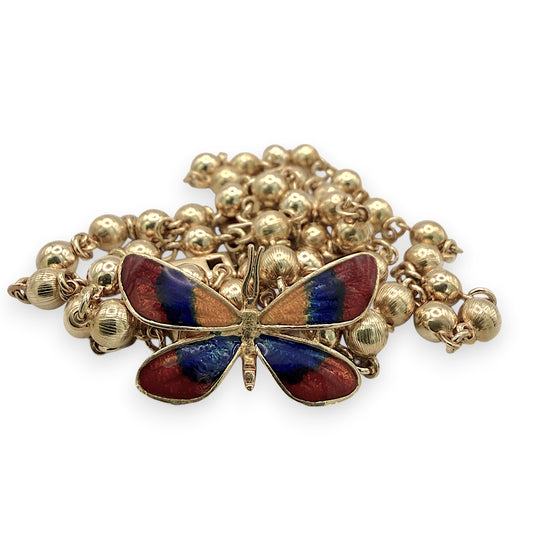 NZGD | 18ct Gold Butterfly Bloom Necklace 45cm