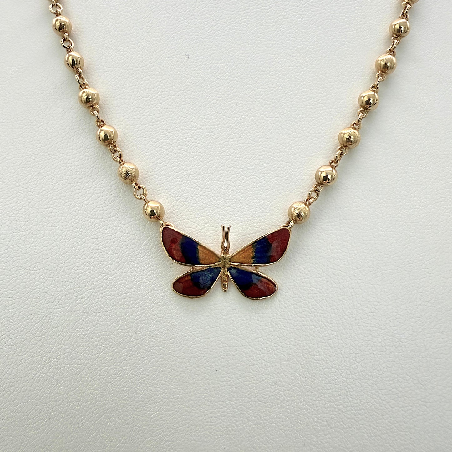 NZGD | 18ct Gold Butterfly Bloom Necklace 45cm