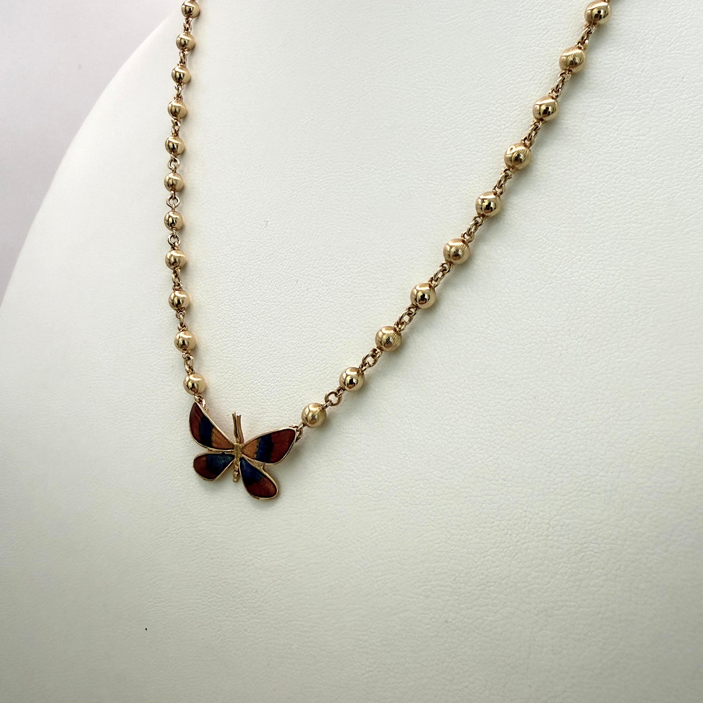 NZGD | 18ct Gold Butterfly Bloom Necklace 45cm