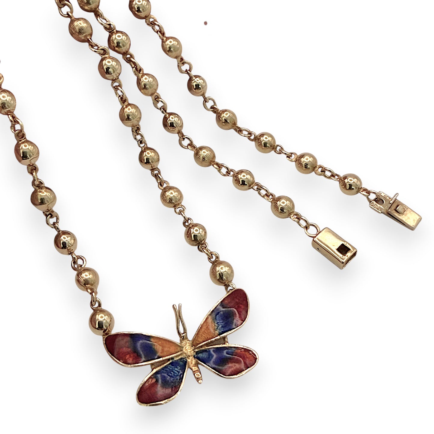 NZGD | 18ct Gold Butterfly Bloom Necklace 45cm