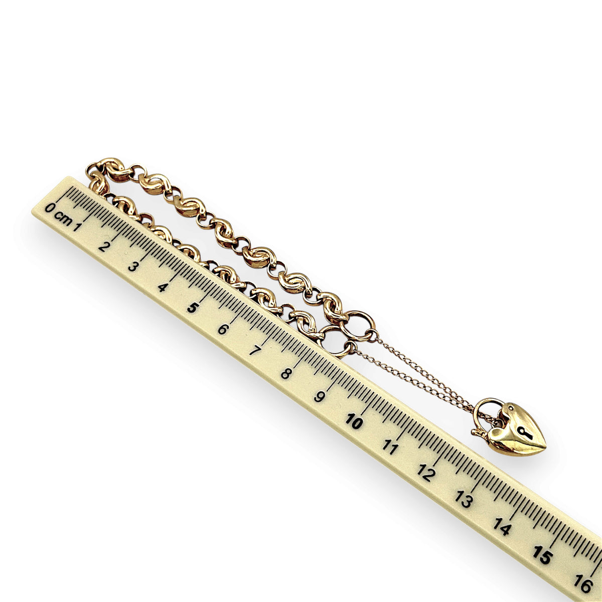 NZGD | 9ct Gold Auric Love‑Link Bracelet Bracelet 18cm
