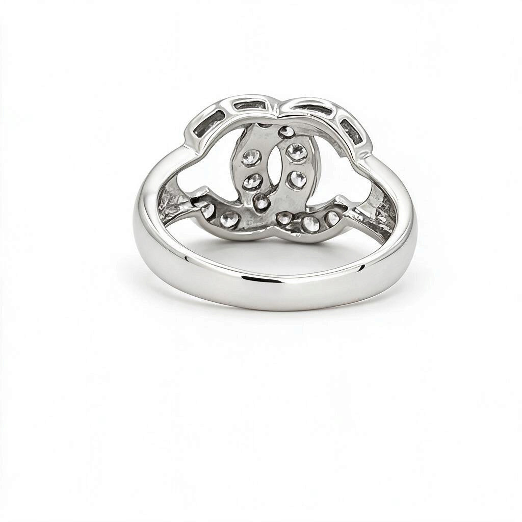 NZGD | 9ct White Gold Infinity Glow CZ Ring, Size M