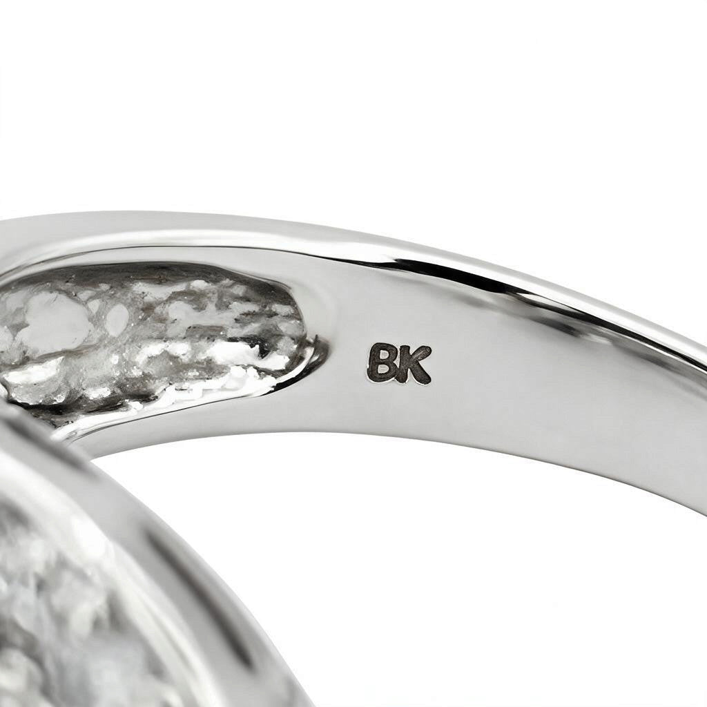 NZGD | 9ct White Gold Infinity Glow CZ Ring, Size M