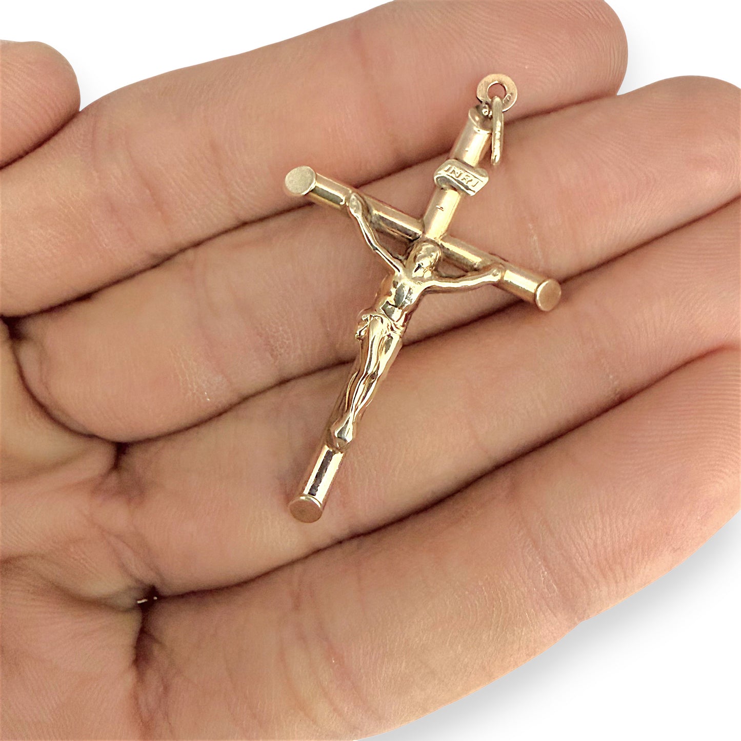 NZGD | 9ct Gold Cross of Strong Faith 45.2mm