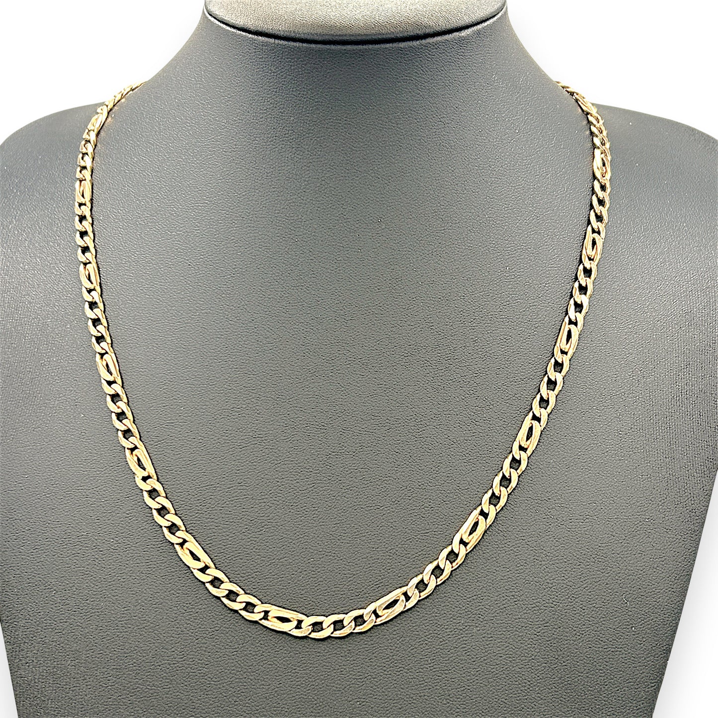 NZGD | 9ct Gold UNOAERRE Heritage Figaro‑Curb Chain Valuation $12,500