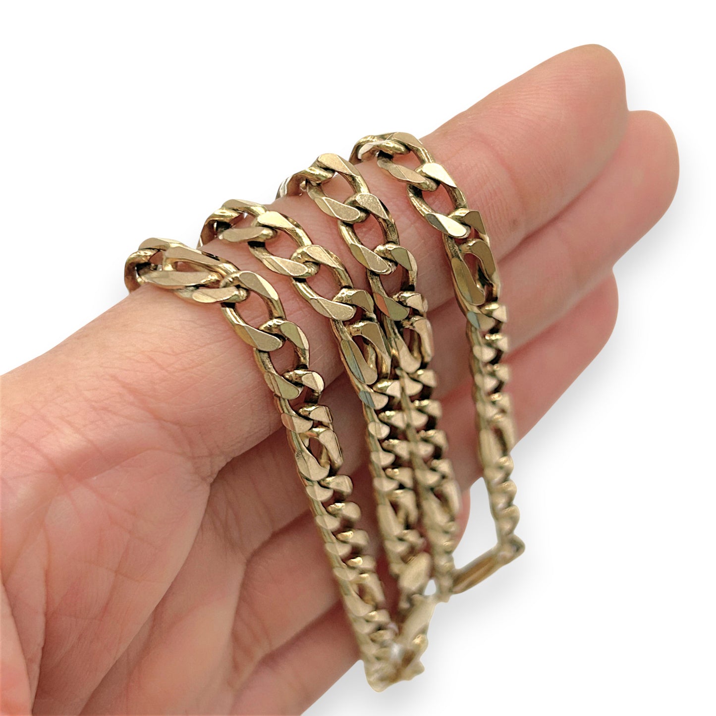 NZGD | 9ct Gold UNOAERRE Heritage Figaro‑Curb Chain Valuation $12,500