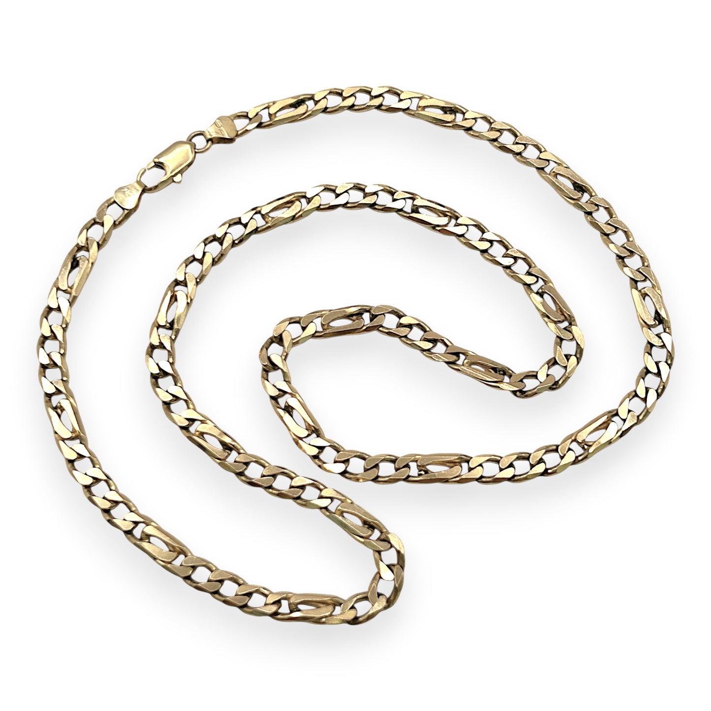 NZGD | 9ct Gold UNOAERRE Heritage Figaro‑Curb Chain Valuation $12,500