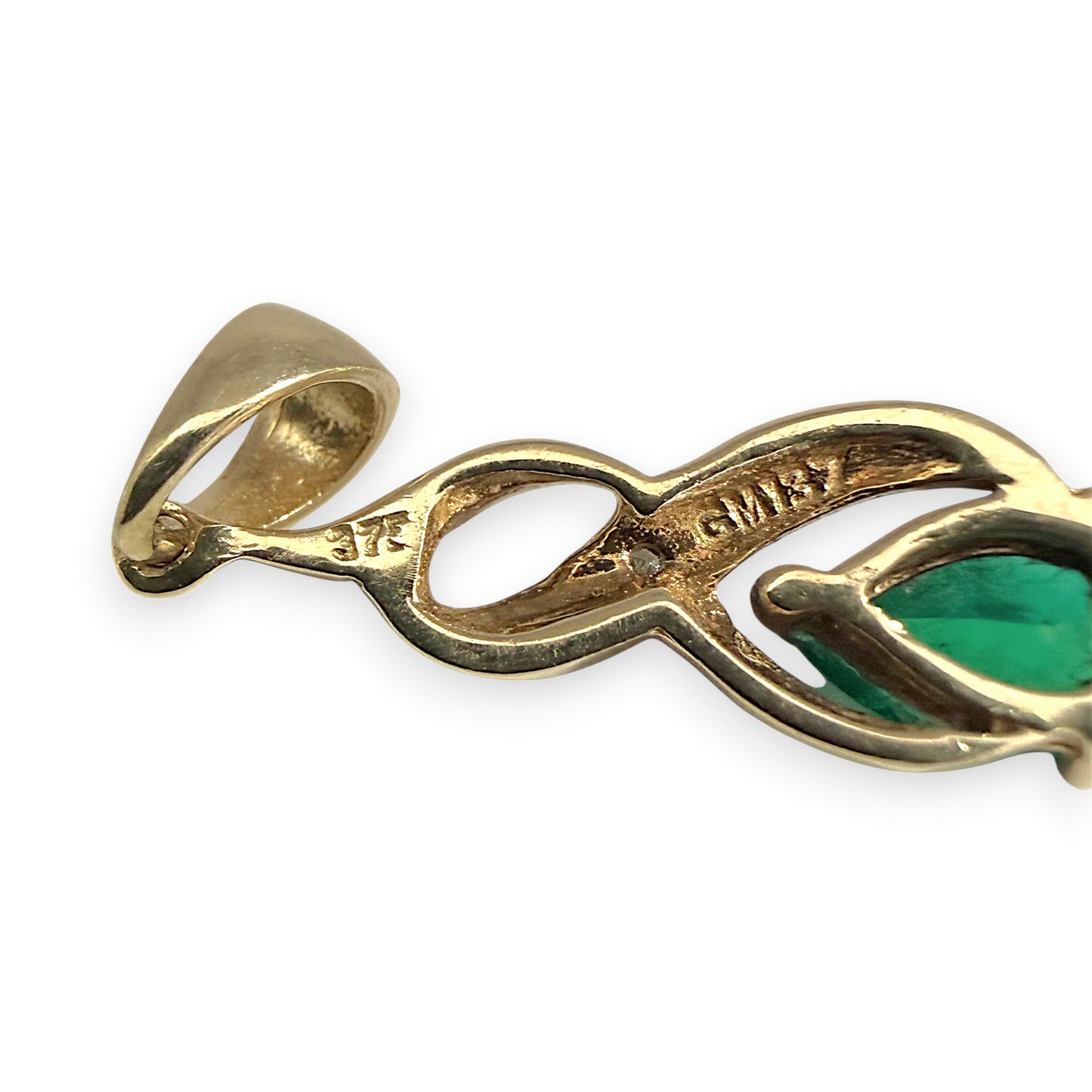 NZGD | 9ct Gold Emerald Whisper Pendant