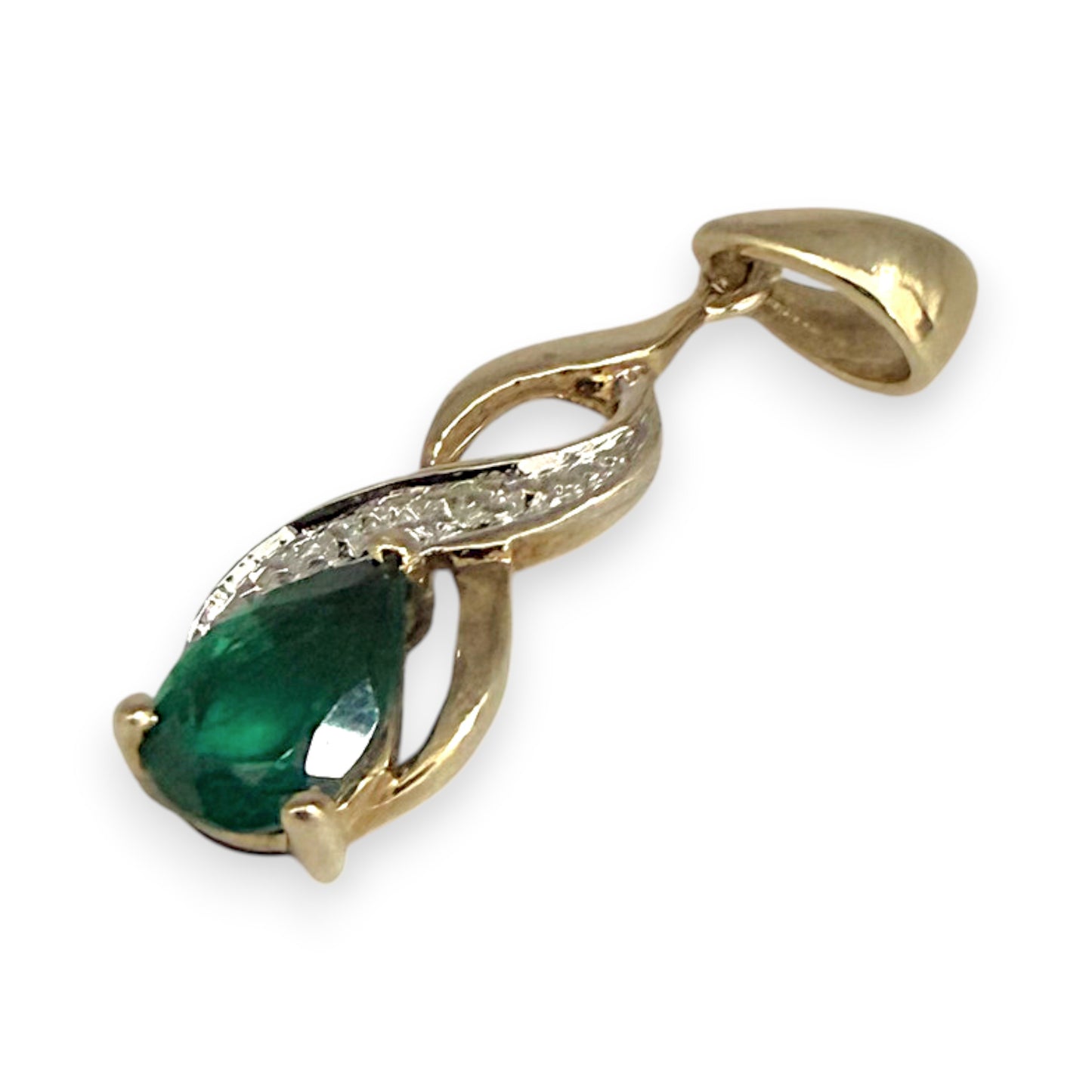NZGD | 9ct Gold Emerald Whisper Pendant