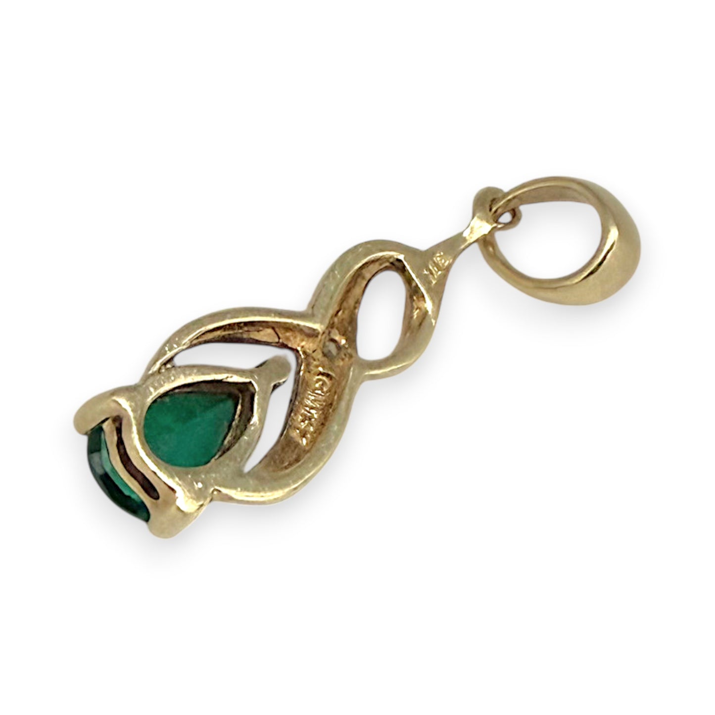 NZGD | 9ct Gold Emerald Whisper Pendant