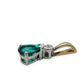 NZGD | 9ct Y/W Gold Aurora Emerald & Diamond Teardrop Pendant