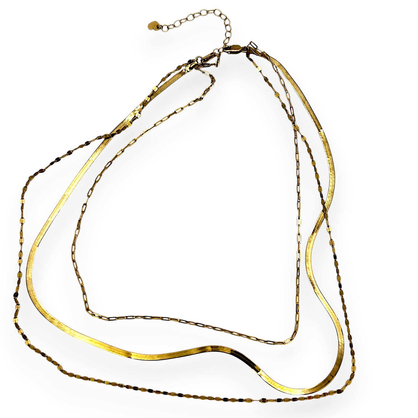 NZGD | 10ct Gold Golden Trio Harmony Necklace