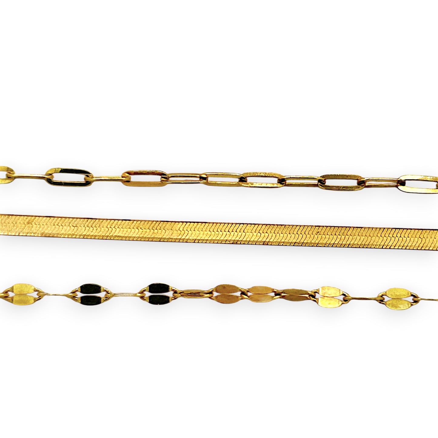 NZGD | 10ct Gold Golden Trio Harmony Necklace
