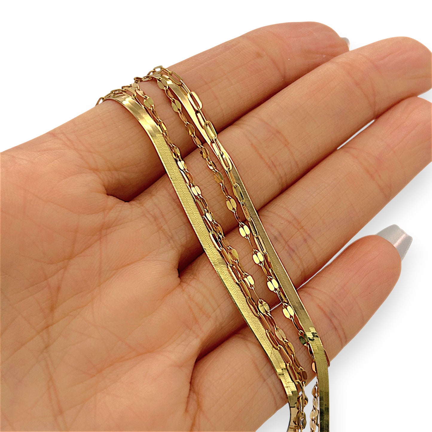 NZGD | 10ct Gold Golden Trio Harmony Necklace