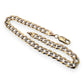 NZGD | 10ct Y/W Gold MHJ Diamond‑Cut Duo Curb Bracelet 19cm