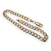 NZGD | 10ct Y/W Gold MHJ Diamond‑Cut Duo Curb Bracelet 19cm