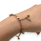 NZGD | 10ct Gold Golden Whisper Heart Charm Bracelet 19.5cm