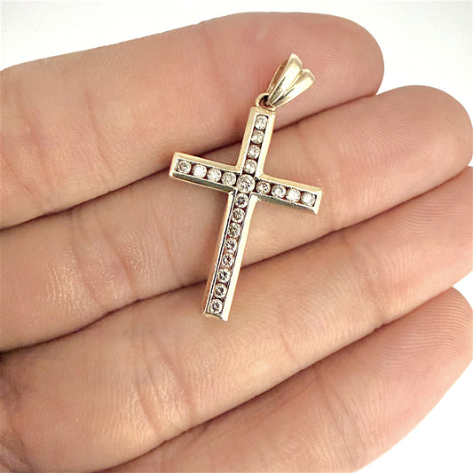 NZGD | 10ct Gold MICHAEL HILL Radiant Faith Cross 28.7mm