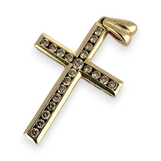 NZGD | 10ct Gold MICHAEL HILL Radiant Faith Cross 28.7mm