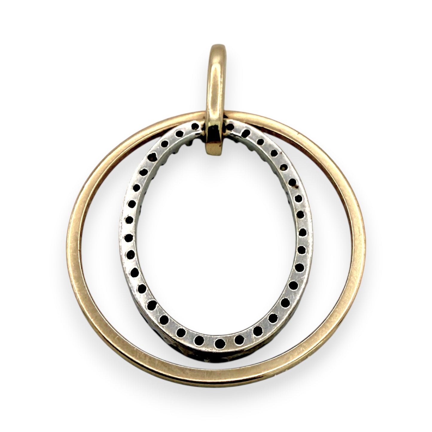 NZGD | 10ct Y/W Gold Dual Harmony Pendant with Natrual Diamonds