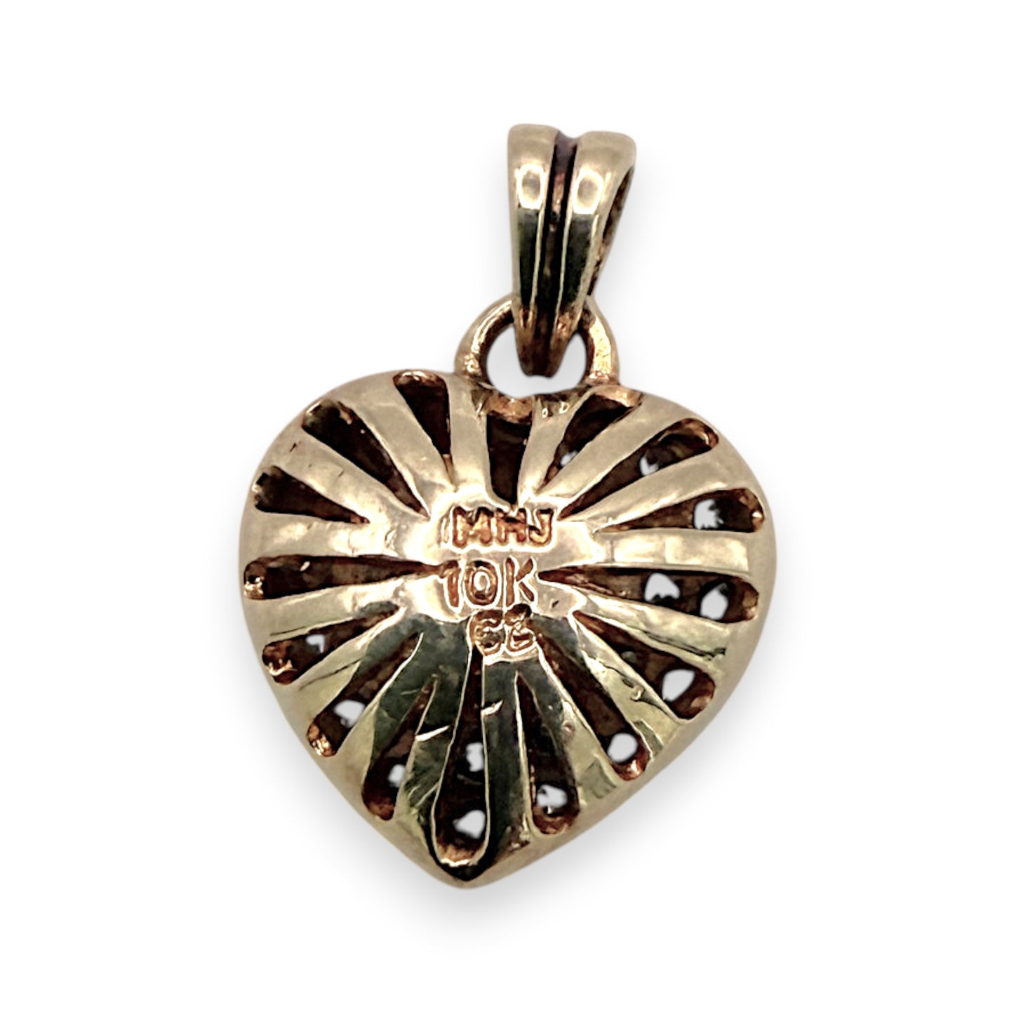 NZGD | 10ct Gold MICHAEL HILL Radiant Heart CZ Pendant 13.6mm