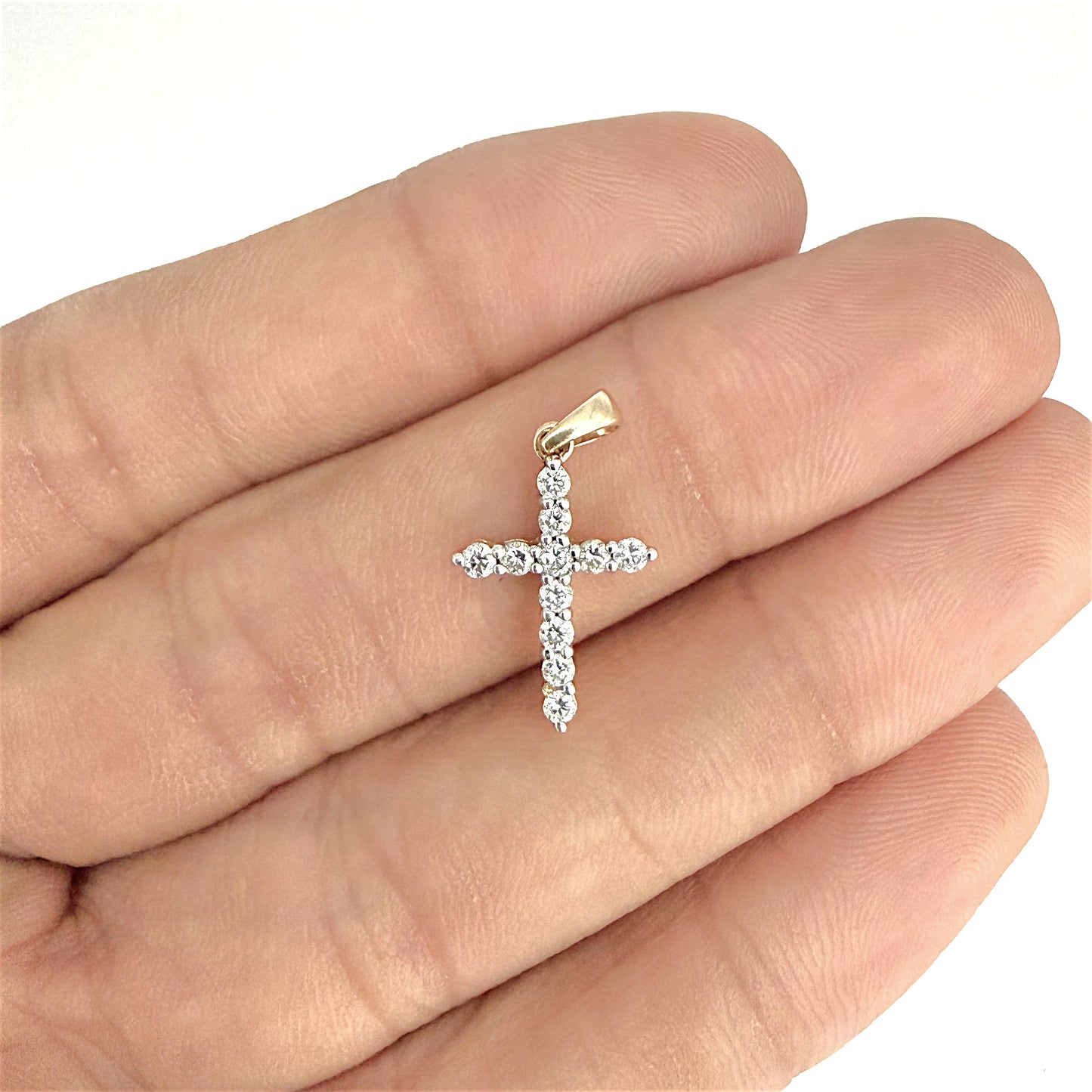 NZGD | 10ct Gold GraceLine Cross 18.5mm