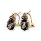 NZGD | 14ct Gold Mystic Topaz & Diamond Pendant Earring Set