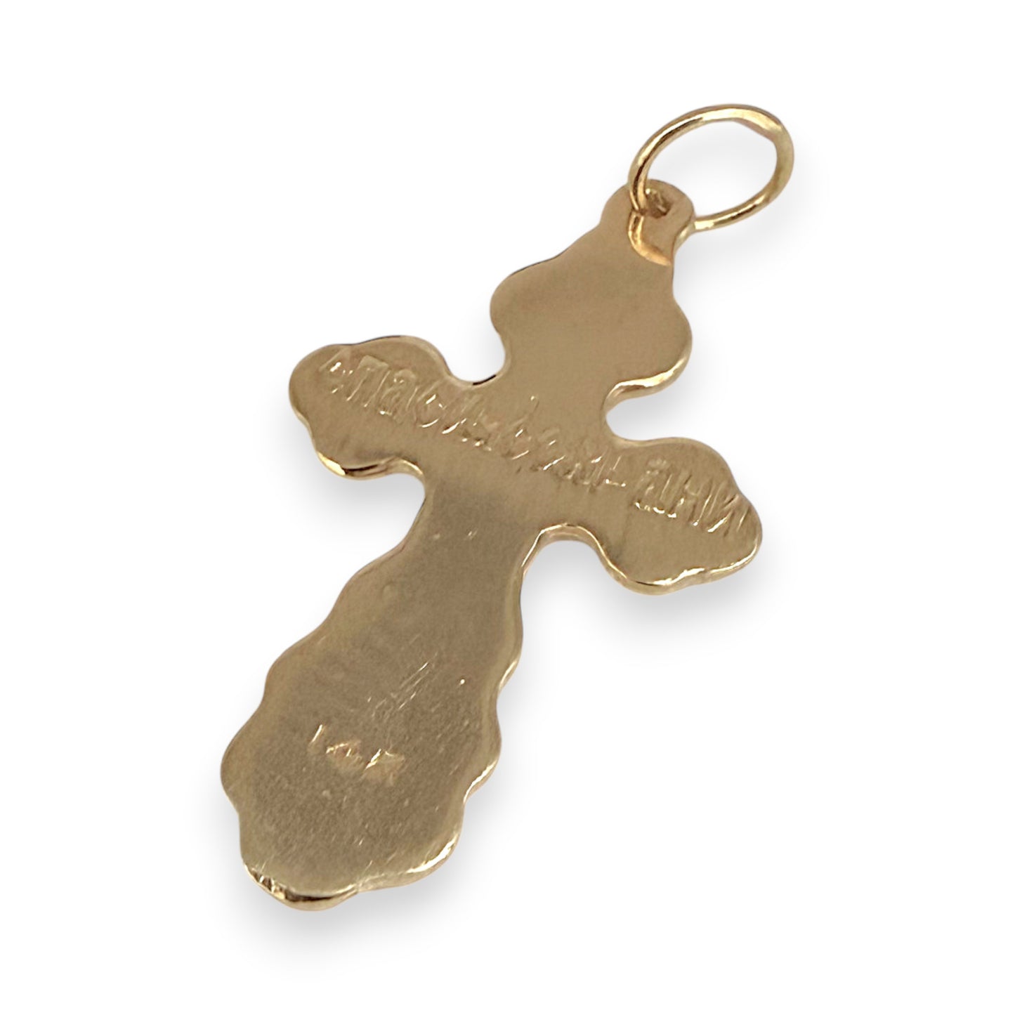 NZGD | 14ct Gold St Xenia Orthodox Cross Pendant 25.4mm
