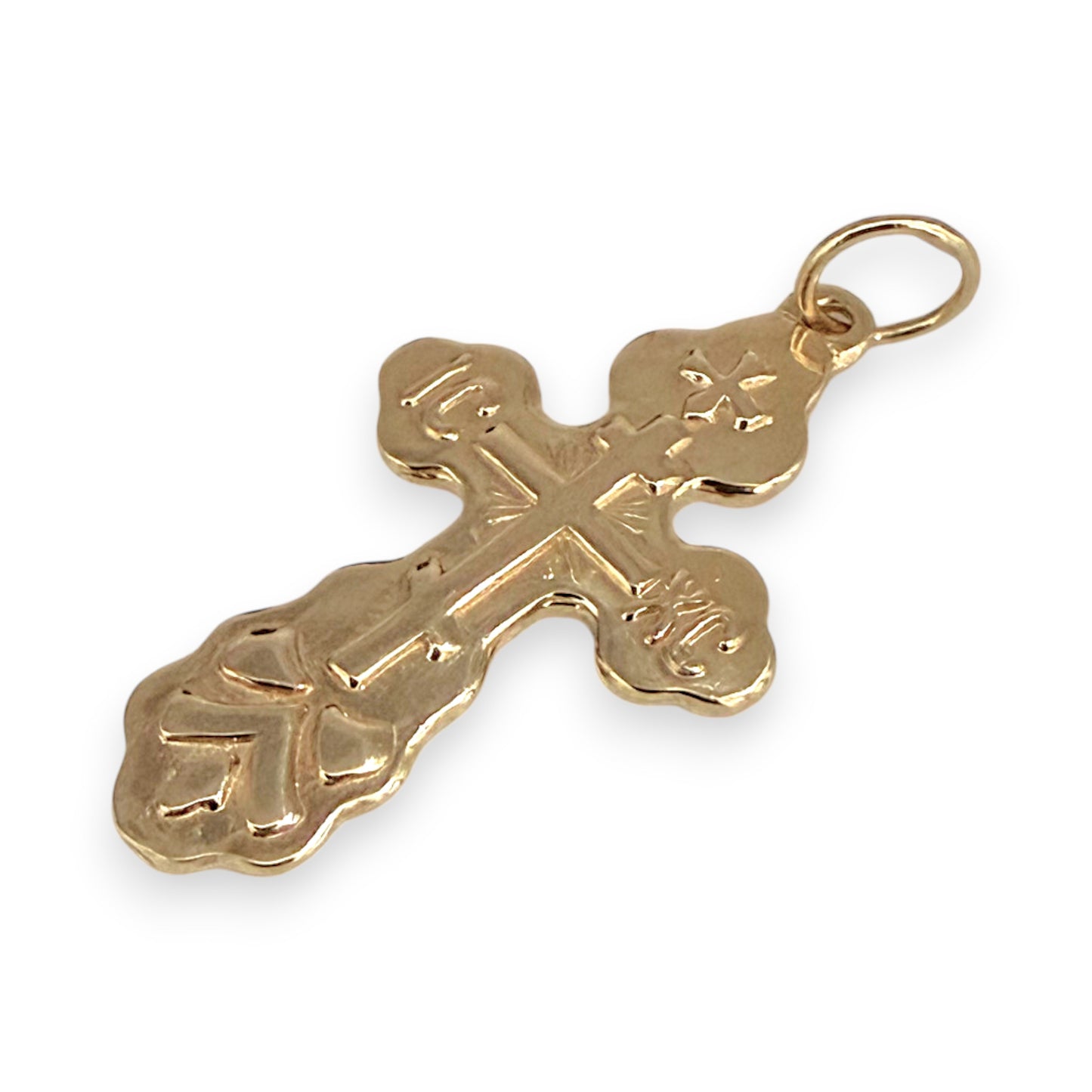 NZGD | 14ct Gold St Xenia Orthodox Cross Pendant 25.4mm