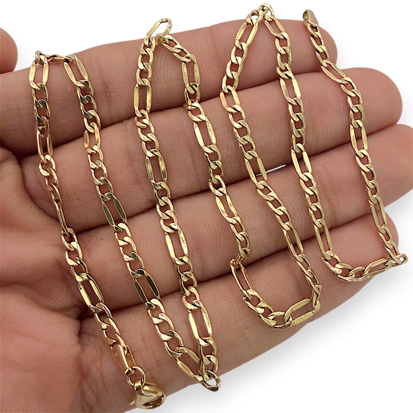 NZGD | 18ct Gold Everyday Aureo Figaro Chain 50cm