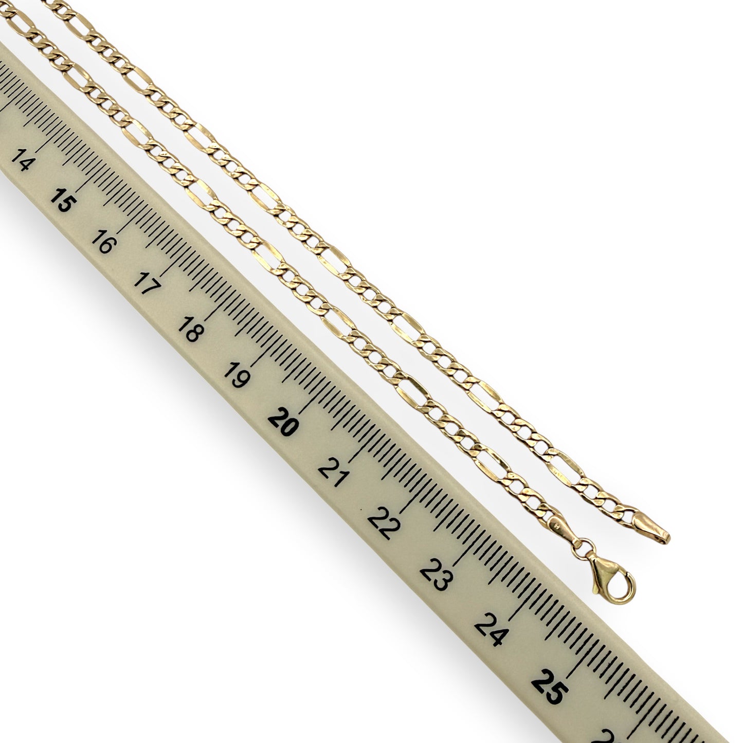 NZGD | 18ct Gold Everyday Aureo Figaro Chain 50cm