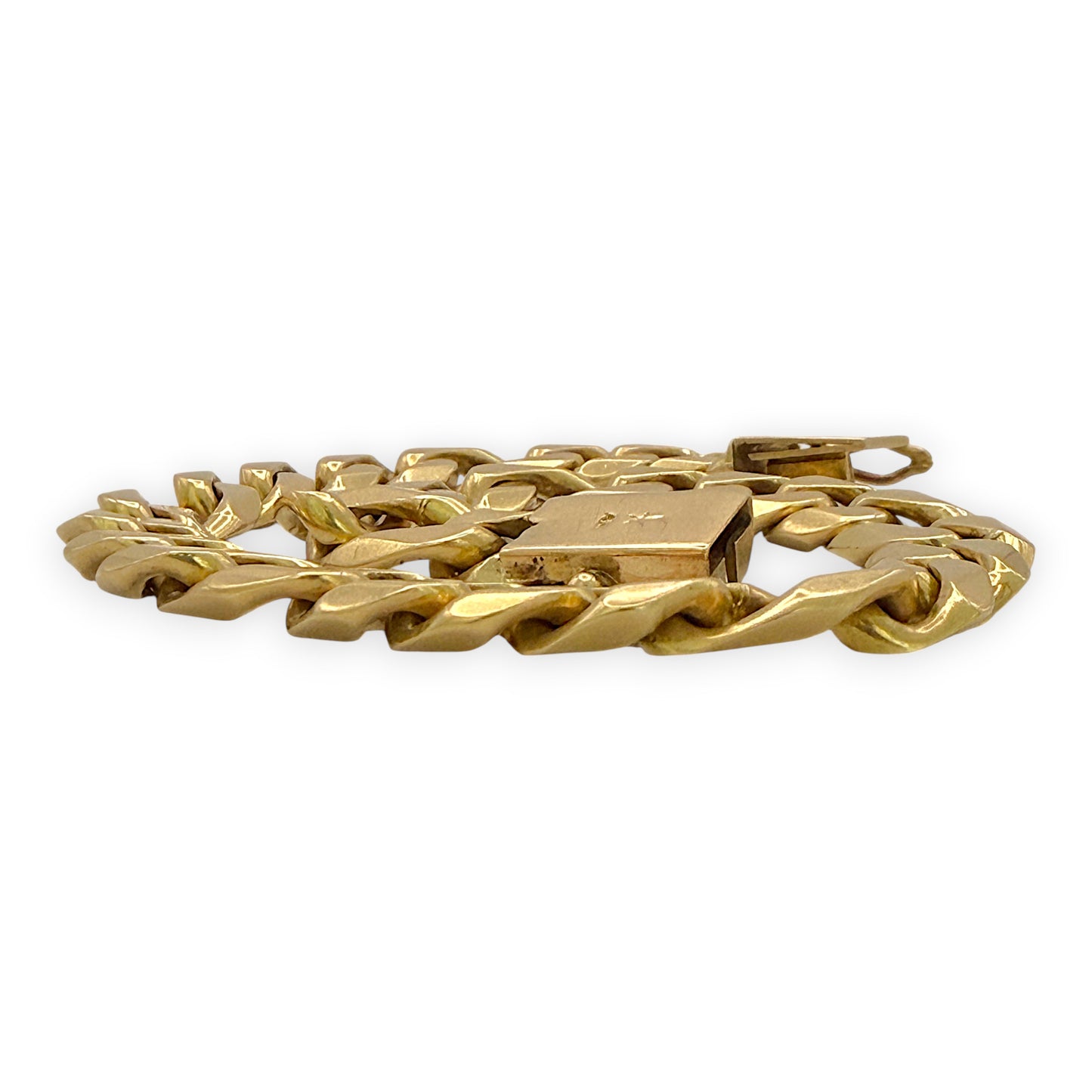 NZGD | 18ct Gold Imperial Figaro‑Curb Bracelet 23cm