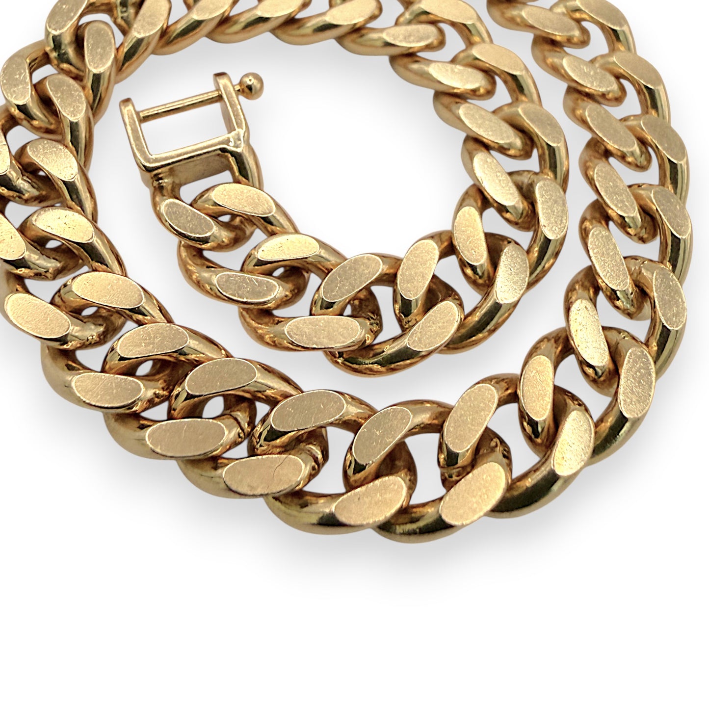 NZGD | 18ct Gold The Prestige Flat Curb Bracelet 18.5cm