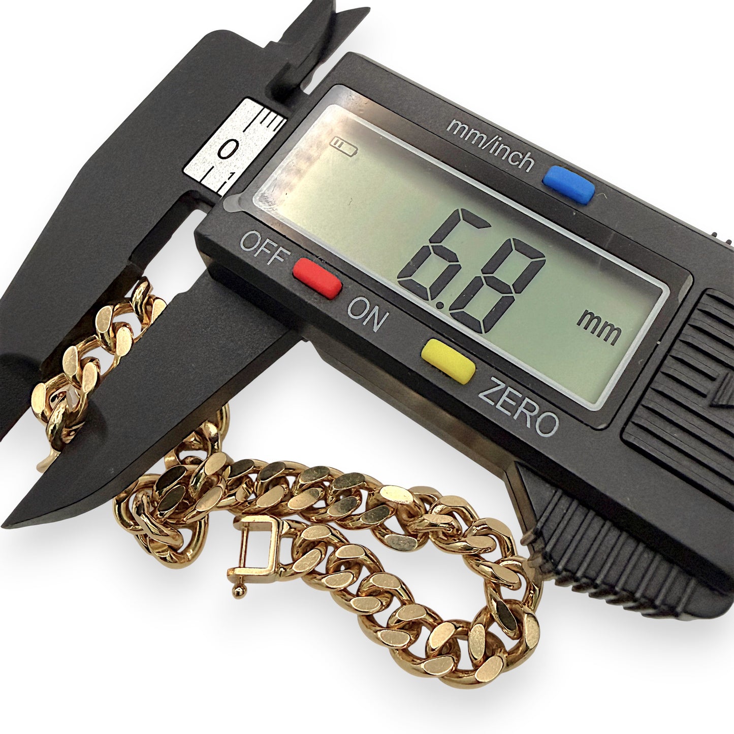 NZGD | 18ct Gold The Prestige Flat Curb Bracelet 18.5cm