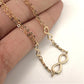 NZGD | 18ct Gold Triple‑Eternity Duo Chain Bracelet 20cm