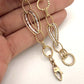 NZGD | 18ct Y/W Gold Sculpted Oval & Circle Link Bracelet 19.5cm