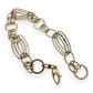 NZGD | 18ct Y/W Gold Sculpted Oval & Circle Link Bracelet 19.5cm