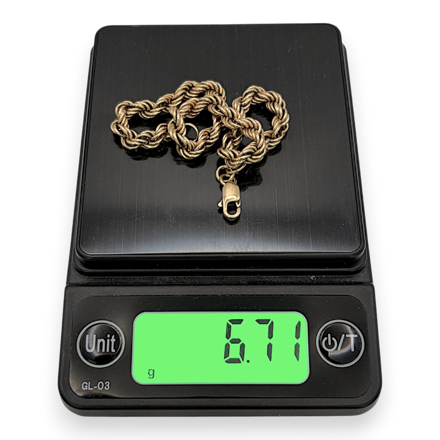 NZGD | 18ct Gold Twisted Elegance Rope Bracelet 18cm