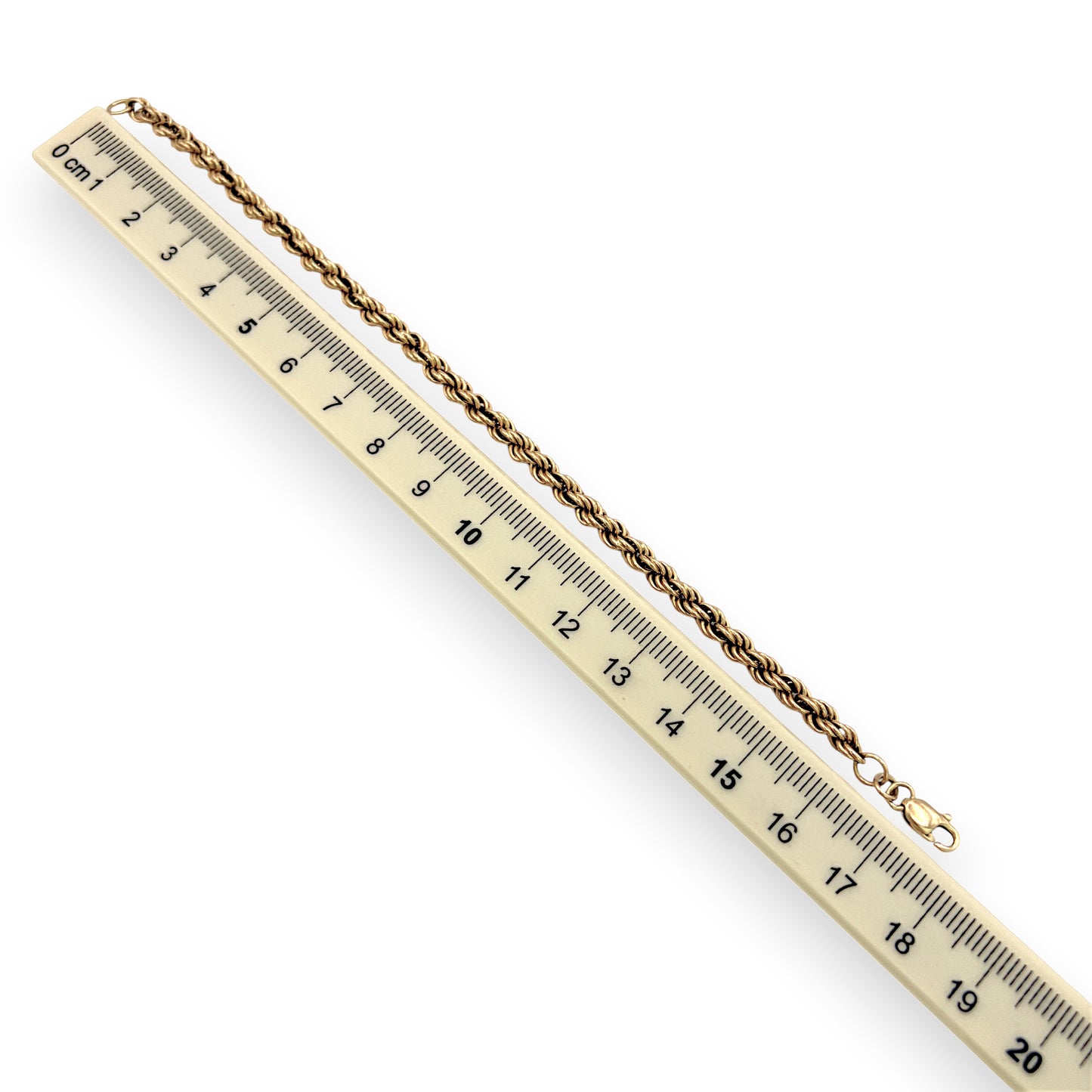 NZGD | 18ct Gold Twisted Elegance Rope Bracelet 18cm