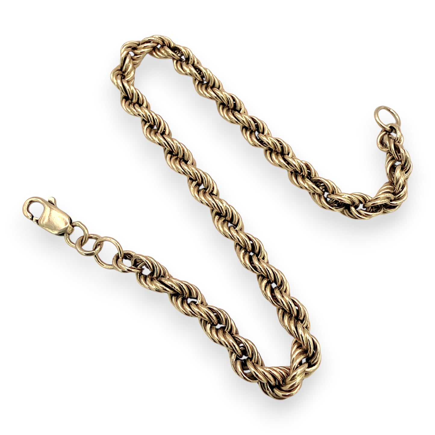 NZGD | 18ct Gold Twisted Elegance Rope Bracelet 18cm